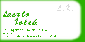 laszlo kolek business card